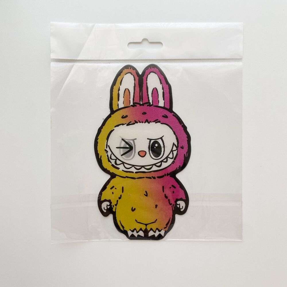 Lenticular 3D Labubu Sticker Color Changing Decal Flip Effect Cute Character